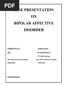 Case Presentation - Bipolar Affective Disorder 2