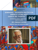 Dussel, Enrique - Seminario Filosofía Política en América Latina Hoy (2011)