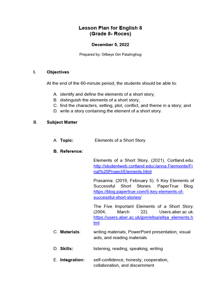 Lesson Plan Finals 123 (Patalinghug) | PDF | Adverb | Verb