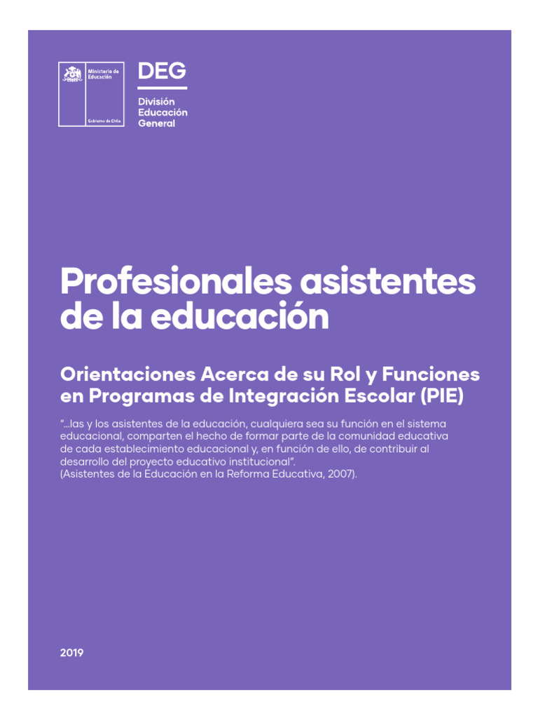 Rol de Asistentes en Integración Escolar | PDF | Evaluación | Enseñando