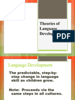 LANGUAGE DEVELOPMENT Theories