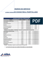 Horarios de Servicio Linea Madrid-Ciudad Real-Puertollano