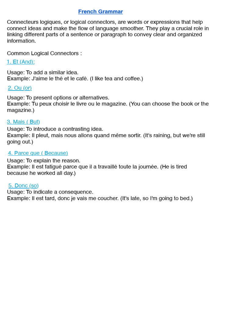 Logic Connectors | PDF | Linguistic Morphology | Linguistics