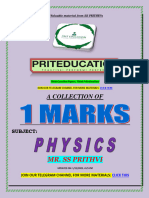 12th Physics 1mrks