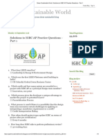 Green Sustainable World - Solutions To IGBC AP Practice Questions - Part 1 Answers