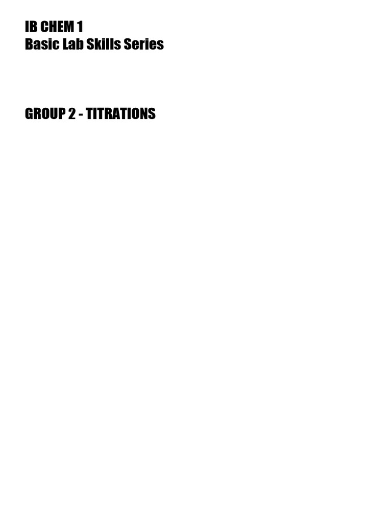 Titration - Lab-Manual | PDF | Titration | Chemistry