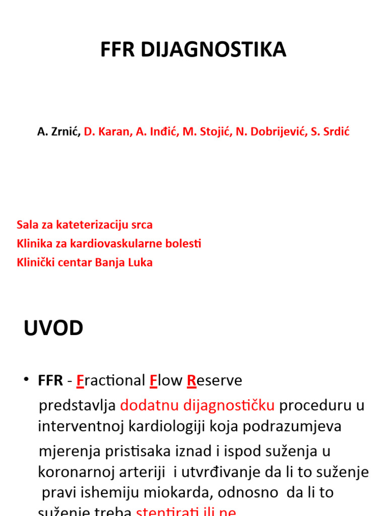 FFR Dijagnostika | PDF