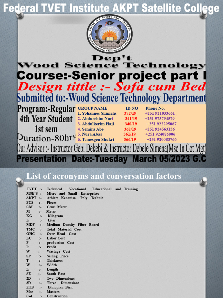 SCB G3 Presentation PDF Wood Furniture