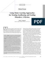 Using Motor Learning Approaches For Treating Swallowing and Feeding Disorders