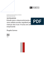 Seat&Grow. Estudo para o Desenvolvimento de Uma Cadeira Escolar Regulável para Crianças Dos 6 Aos 10 Anos em Ambiente Empresarial. Ângela Gomes