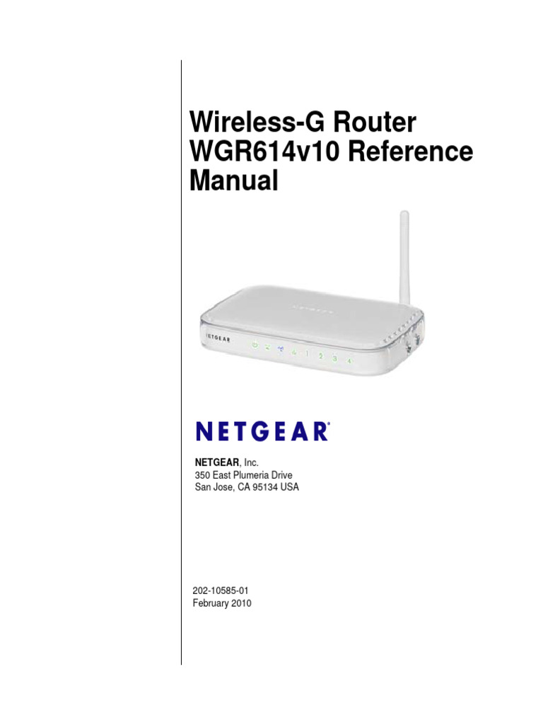 Usermanual WGR614v10Router | PDF | Ip Address | Computer Network