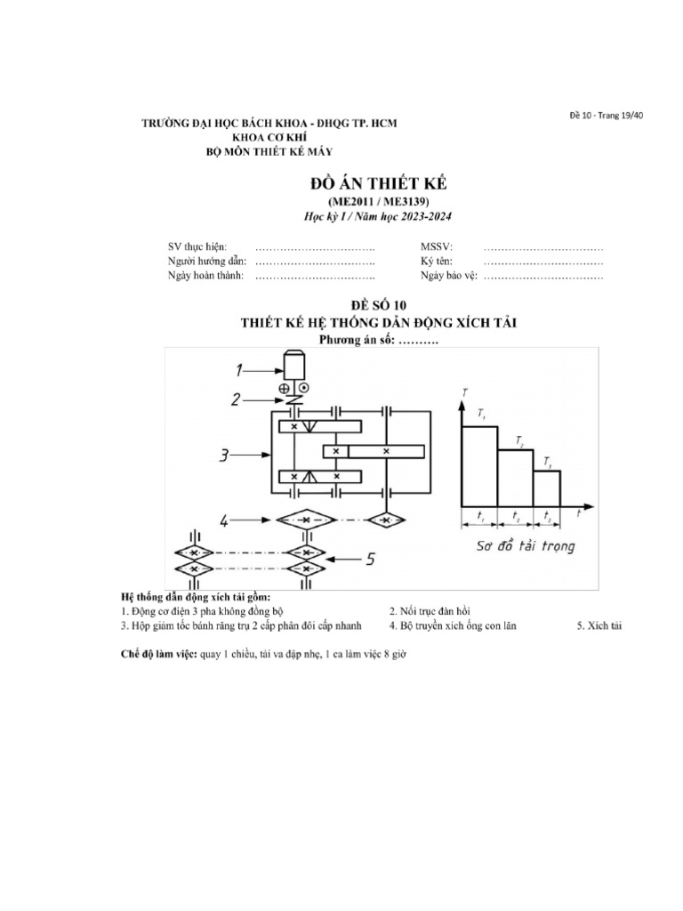 Do An Thiet Ke May | PDF