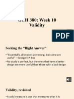 GCH 380 Wk10 - Validity