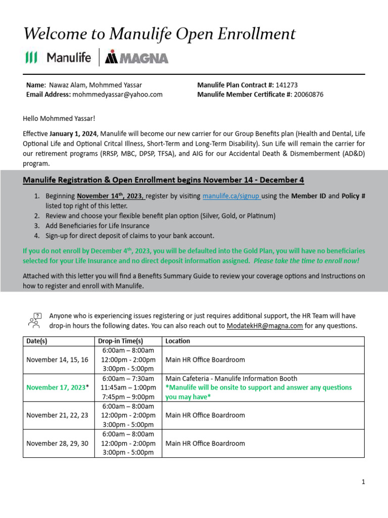 Welcome to Manulife Open Enrollment | PDF | Life Insurance | Password