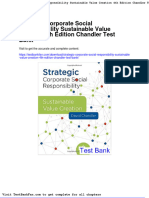 Full Download Strategic Corporate Social Responsibility Sustainable Value Creation 4th Edition Chandler Test Bank