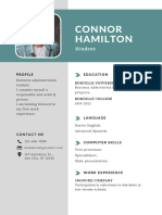 White and Green Simple Student CV Resume