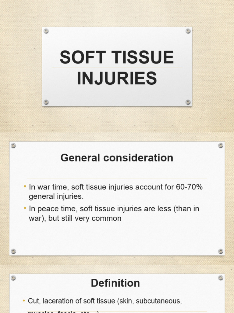 Understanding Soft Tissue Injuries | PDF | Wound | Injury