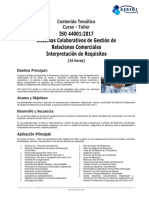 GenSol Temario ISO 44001-2017 Sistemas Colaborativos de Gestion de Relaciones Comerciales 16 Horas