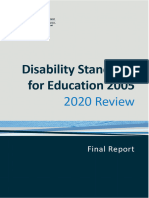 Final Report - 2020 Review of The Disability Standards For Education 2005