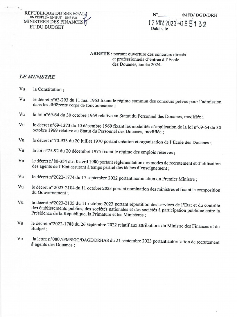 Concours Douanes 2024 Copie PDF