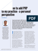 The Decision To Add PRP To My Practice A Personal Perspective