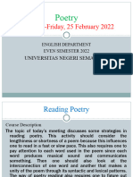 Poetry Even Semester 2022-Week II (25 February 2022)
