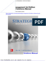Full Download Strategic Management 3rd Edition Rothaermel Solutions Manual
