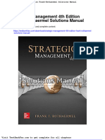 Full Download Strategic Management 4th Edition Frank Rothaermel Solutions Manual