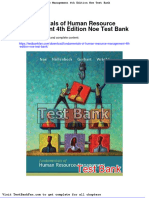 Full Download Fundamentals of Human Resource Management 4th Edition Noe Test Bank