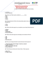 Digital Documentation - MCQ Questions - Set4