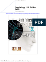 Full Download Biological Psychology 12th Edition Kalat Test Bank