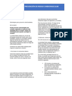 Sensiblización Estrategias para Prevenir Riesgo Cardiovascular