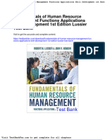Full Download Fundamentals of Human Resource Management Functions Applications Skill Development 1st Edition Lussier Test Bank