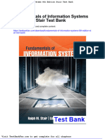 Full Download Fundamentals of Information Systems 8th Edition Stair Test Bank