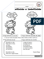 Artigo Definido e Indefinido@sosprofessoratividades