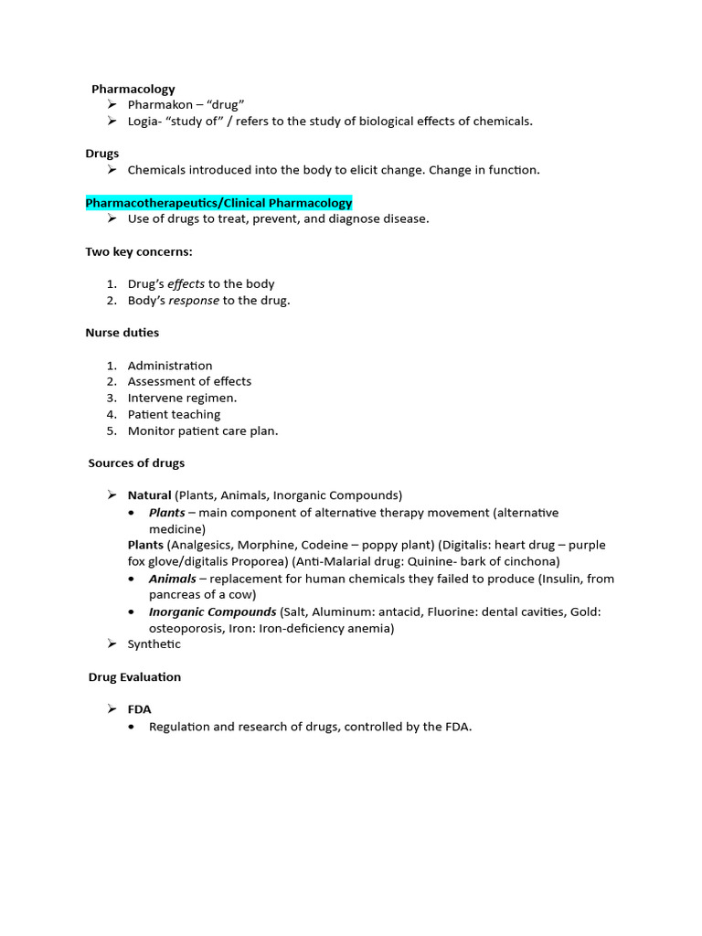 Pharmacology visual data 4