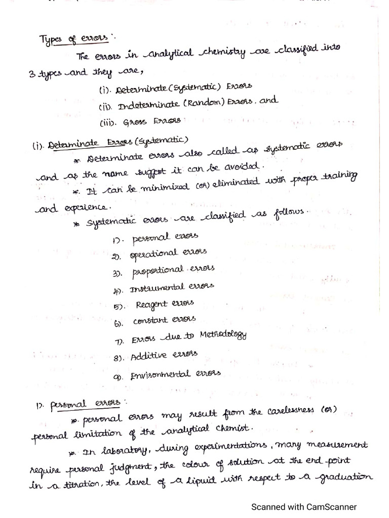 Types Of Errors Pdf
