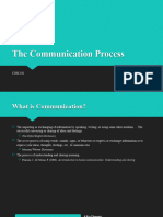 Communication Proceses in Ebglish