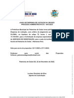 Aviso de Dispensa de Licitacao N 358-2023 - Servicos de Dedetizacao