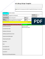 Food Allergy Lab - Recipe Template