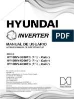 Manual de Usuario Aire Acondicionado Hyundai Inverter Hy10inv 3200 5000 6000 FC