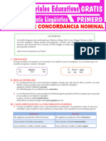 Ejemplos de Concordancia Nominal para Primer Grado de Secundaria