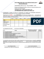 Acta de Proclamación de La Alcaldesa Escolar y Regidores - 2022