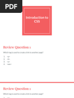 Lecture4-Intro To CSS