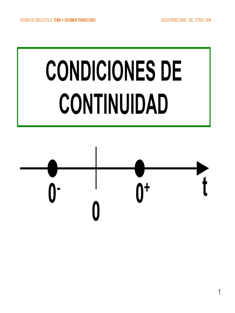 1.1. Transitorios - Condiciones de Continuidad - V2 | PDF | Inductor ...