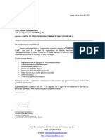 Carta de Presentacion Comunicación Futura S.A.C.