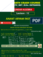 Linear Algebra Lec - 11 Iit - Jam Math Crash Course 2023