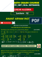 Linear Algebra Lec - 12 Iit - Jam Math Crash Course 2023