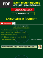 Linear Algebra Lec - 15 Iit - Jam Math Crash Course 2023