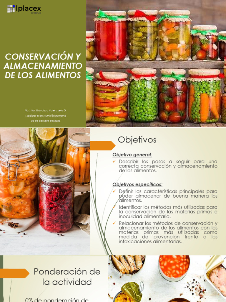 Conservación y Almacenamiento de Alimentos | PDF | Curado (Conservación ...